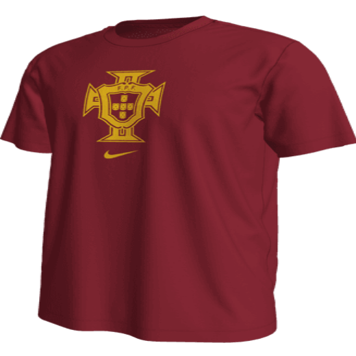 Nike Portugal WC22 Crest Tee - Red International Replica Pepper Red Mens Small - Third Coast Soccer