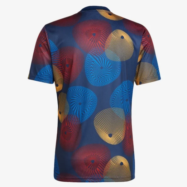 adidas Spain Prematch Jersey 2022 International Replica Closeout Mens Medium Team Navy Blue/Red/Gold - Third Coast Soccer