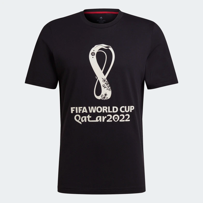 adidas FIFA World Cup 2022 Graphic Tee - Black T-Shirts Black/Whit Mens Small - Third Coast Soccer