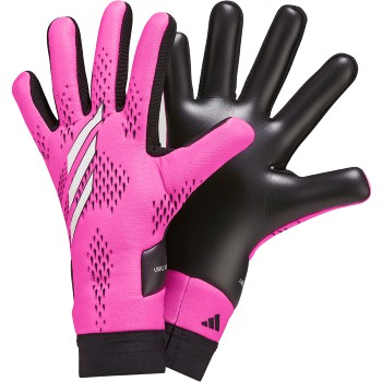adidas X League Goalkeeper Glove - Team Shock Pink/Metallic Silver/Black Goalkeeper Team Shock Pink/Zero Met/Black Size 11 - Third Coast Soccer