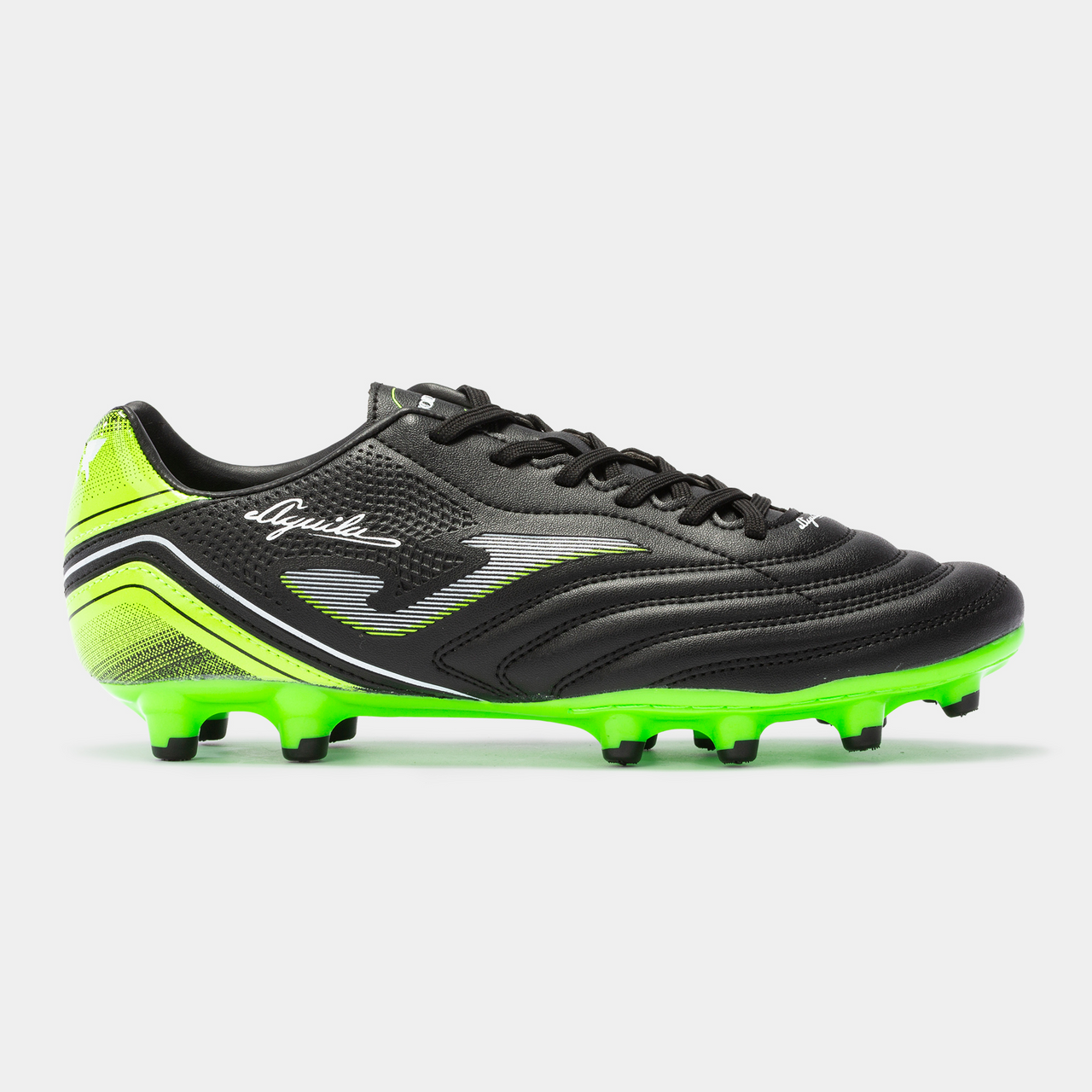 Joma Aguila 2231 FG - Black/Fluor Green Men's Footwear Closeout - Third Coast Soccer