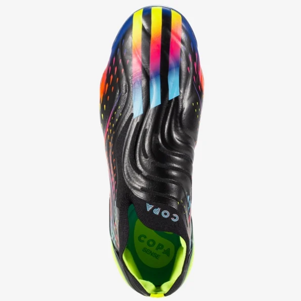 adidas Copa Sense+ FG - Black/Bright Cyan/Solar Yellow Men's Footwear Closeout - Third Coast Soccer