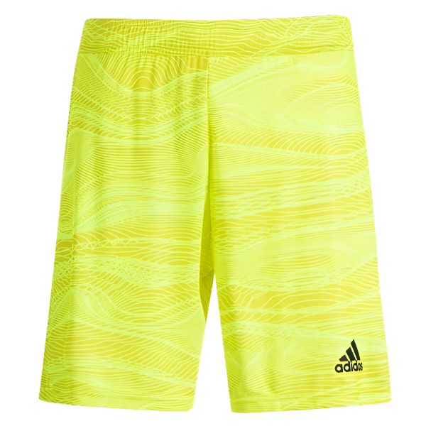 adidas Men's Condivo 21 Goalkeeper Short - Acid Yellow/Black apparel closeout - Third Coast Soccer