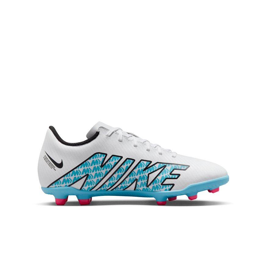 Nike Junior Mercurial Vapor 15 Club FG - White/Baltic Blue/Pink Blast Youth Footwear Closeout - Third Coast Soccer
