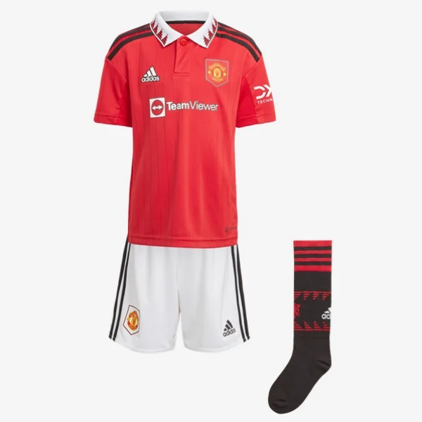 Adidas Manchester United Home Mini Kit 22/23 Club Replica 5T Real Red/Whit - Third Coast Soccer