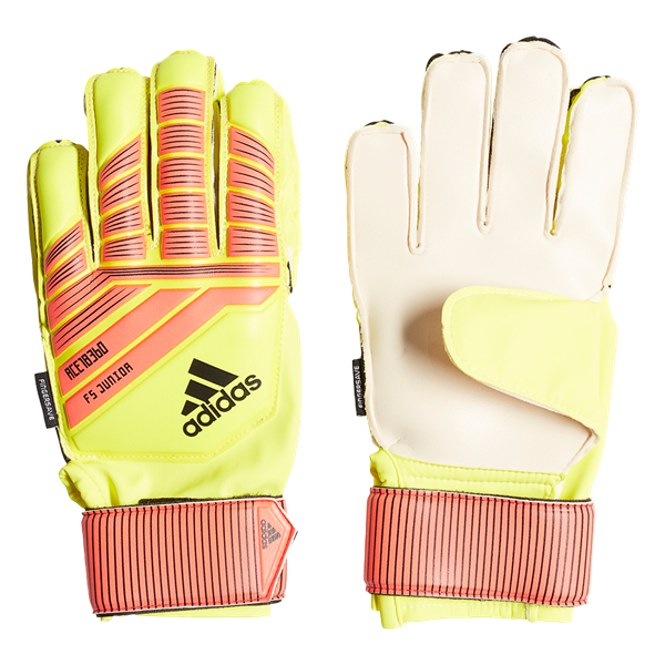 adidas Junior Predator Fs Glove - Solar Yellow/Solar Red/Black Gloves Solar Yellow/Solar Red/Black Size 8 - Third Coast Soccer