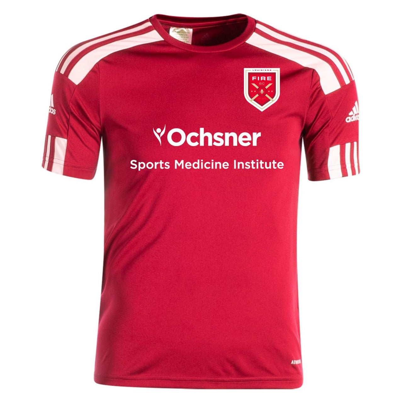 adidas Fire Mens Squadra 21 Jersey - Red Louisiana Fire 2022-2024 Mens Large Team Power Red/White - Third Coast Soccer