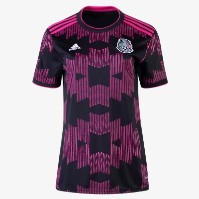 ADIDAS MEXICO WMNS HOME JRSY International Replica Womens Small Black/Real Magenta - Third Coast Soccer