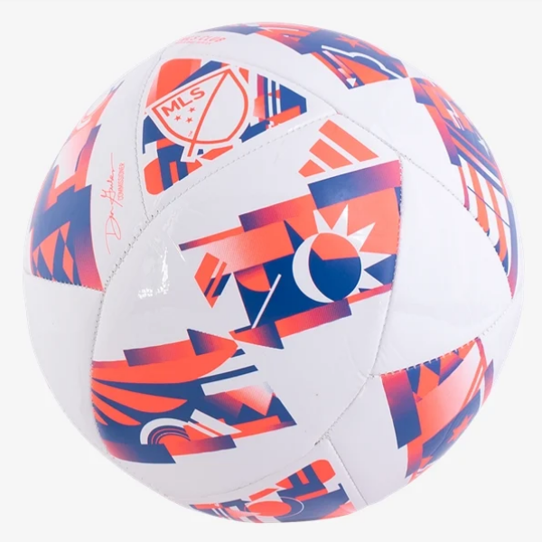 adidas MLS Club Ball 2024 - White/Solar Red/Glory Blue Balls - Third Coast Soccer