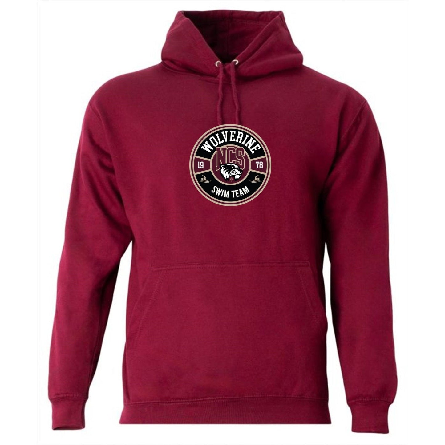 A4 NCS Swimming Legend Fleece Hoodie - Maroon NCS Swimmimg - Third Coast Soccer