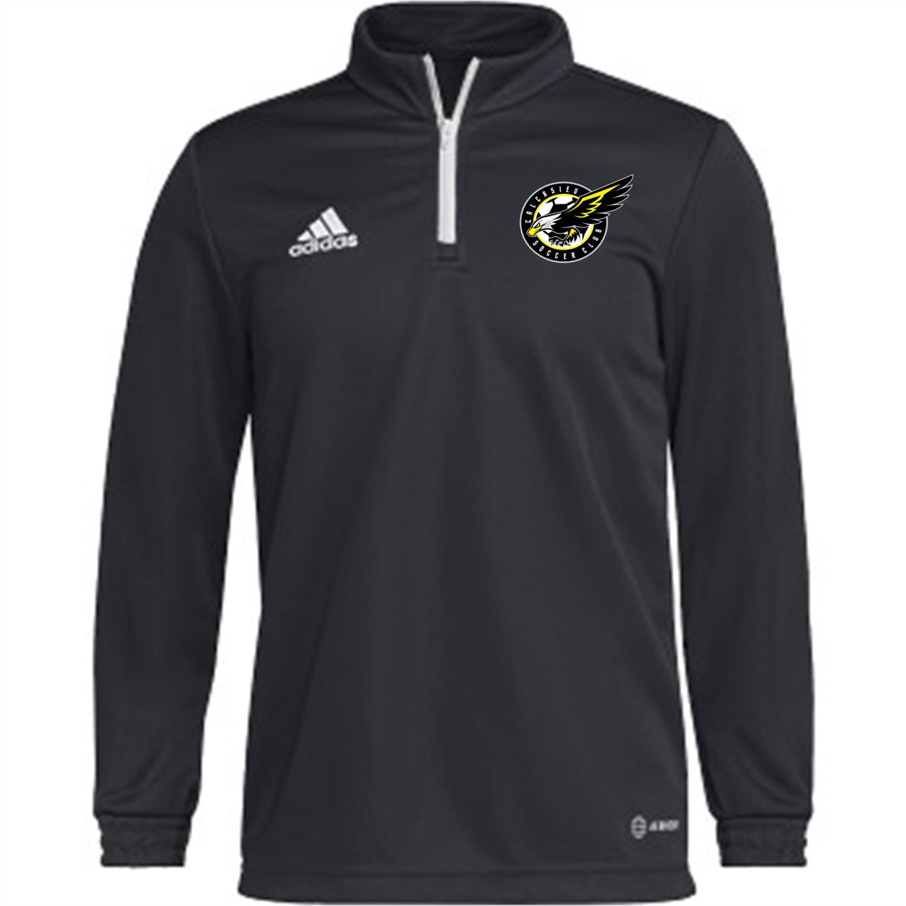 adidas CSC Youth Entrada 22 Training Top Calcasieu Soccer Club 23-25 Black/White Youth Small - Third Coast Soccer