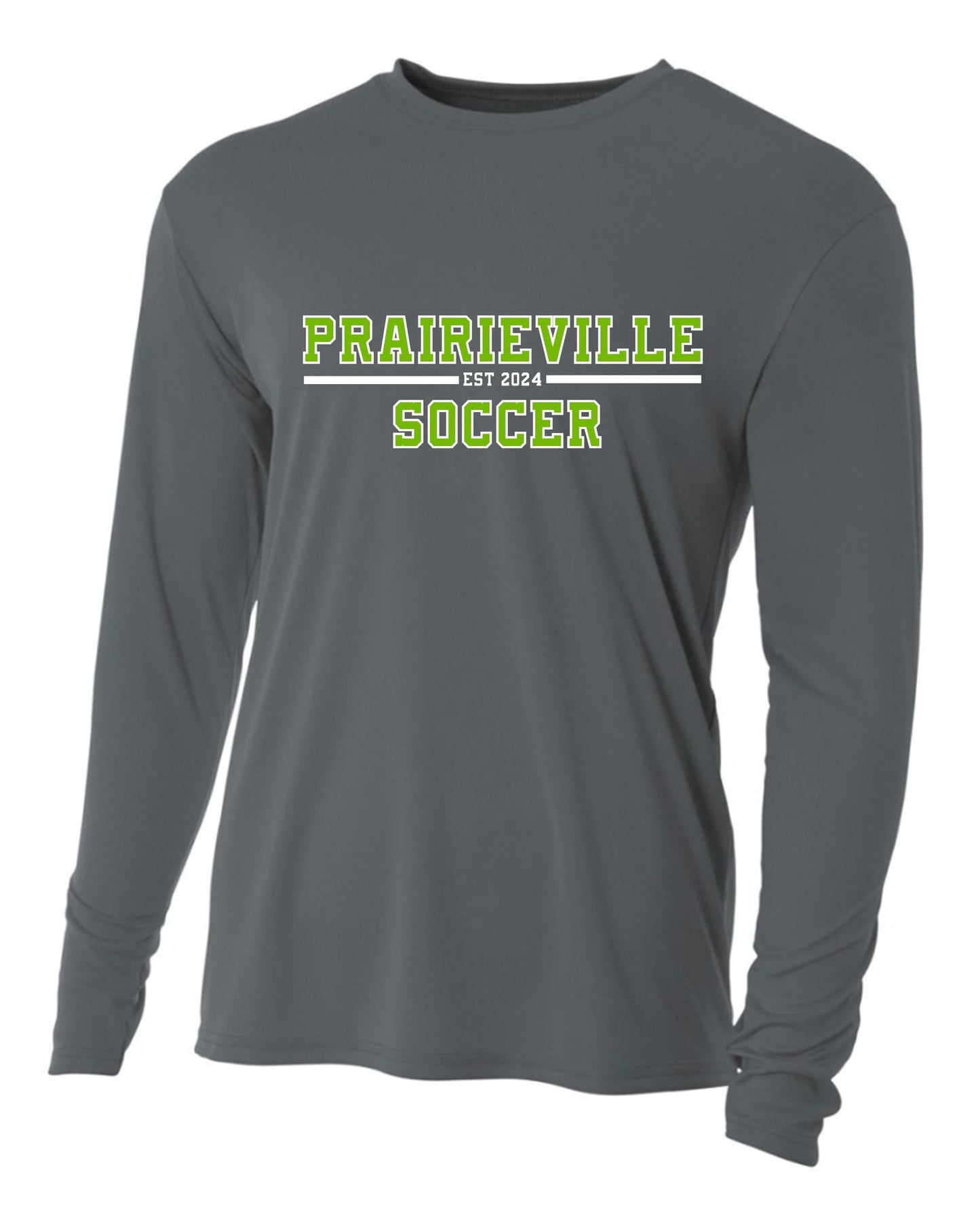 A4 PVHS Soccer LS Training Jersey - Graphite Prairieville High School - Third Coast Soccer