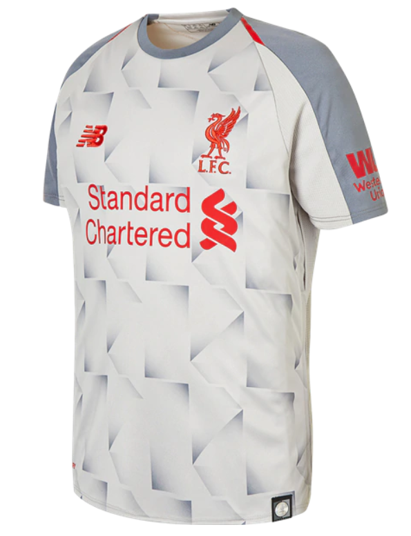 New Balance Youth Liverpool 3Rd Jersey 18/19 Club Replica Youth Small Grey - Third Coast Soccer
