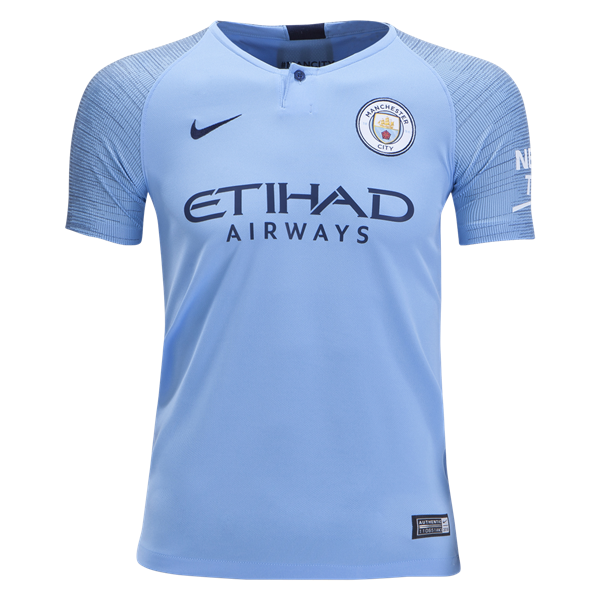 Nike Youth Manchester City FC Home Jersey 18/19 Club Replica Youth Small Field Blue/Midnight Navy - Third Coast Soccer