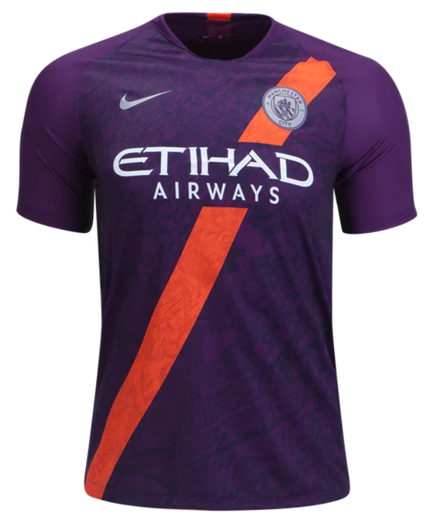 Nike Manchester City Fc 3Rd Jersey 18/19 Club Replica Mens Small Night Purple - Third Coast Soccer