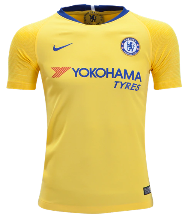 Nike Youth Chelsea Fc Away Jersey 18/19 Club Replica Tour Yellow/Rush Blue Youth Small - Third Coast Soccer
