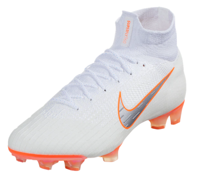 Nike Superfly 6 Elite Fg - White/Metallic Cool Grey/Total Orange Mens Firm Ground White/Mtlc Cool Grey/Orange Mens 6.5 - Third Coast Soccer