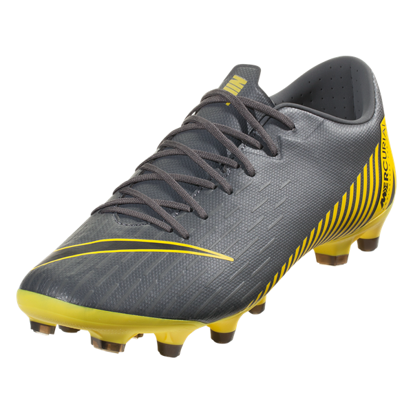 Nike Mercurial Vapor Xii Academy Mg - Dark Grey/Black/Opti Yellow Mens Firm Ground Mens 6.5 Dark Grey/Black/Opti Yellow - Third Coast Soccer