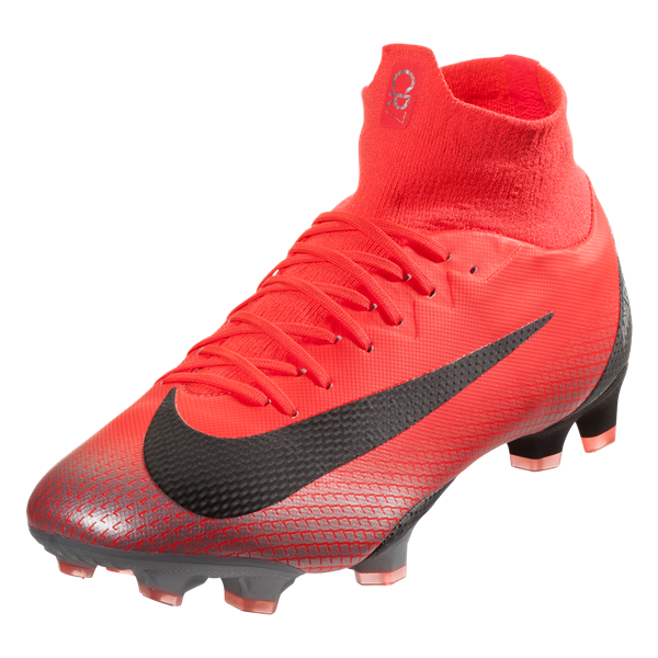Nike Mercurial Superfly VI Pro CR7 FG - Bright Crimson/Black/Chrome/Dark Grey Mens Firm Ground Mens 6.5 Bright Crimson/Black - Third Coast Soccer
