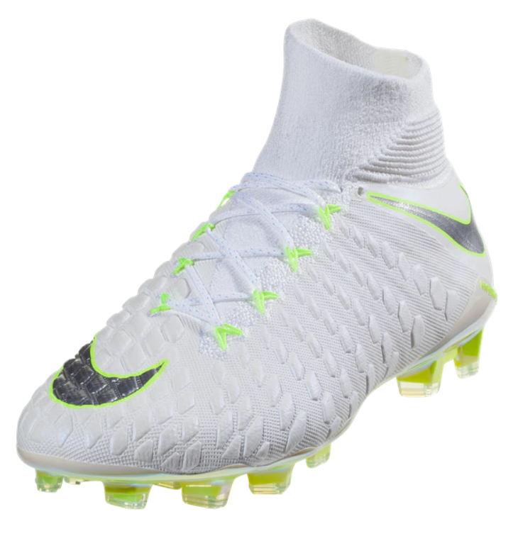 Nike Phantom 3 Elite Df Fg - White/Metallic Cool Grey/Volt Mens Firm Ground White/Grey/Volt/Grey Mens 6.5 - Third Coast Soccer
