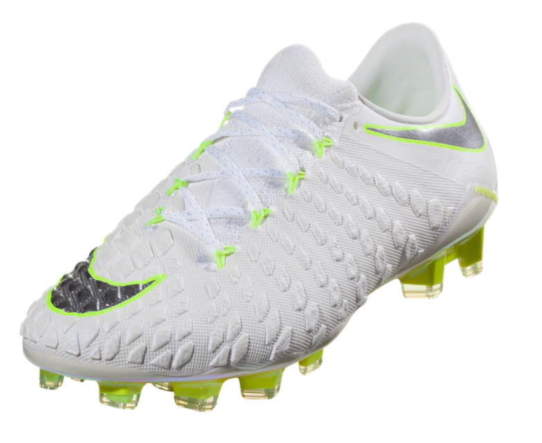 Nike Phantom 3 Elite Fg - White/Metallic Cool Grey/Volt Mens Firm Ground White/Grey/Volt/Grey Mens 6.5 - Third Coast Soccer