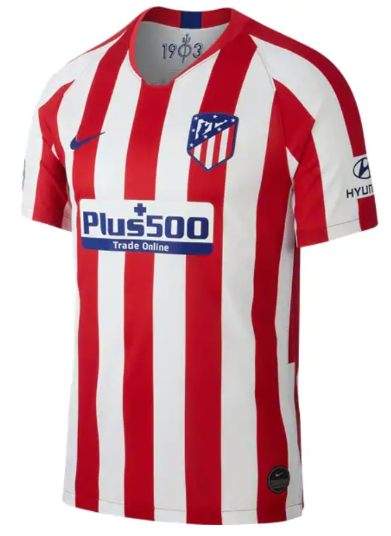 Nike Atletico Madrid Home Jersey 19/20 Club Replica Mens Small Sport Red/White/Deep Royal Blu - Third Coast Soccer