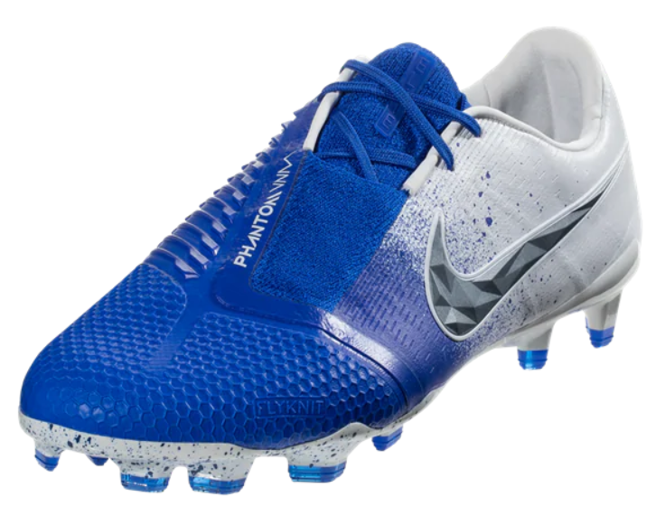 Nike Phantom Venom Elite FG - White/Black/Blue Mens Firm Ground Mens 6.5 White/Black/Racer Blue - Third Coast Soccer