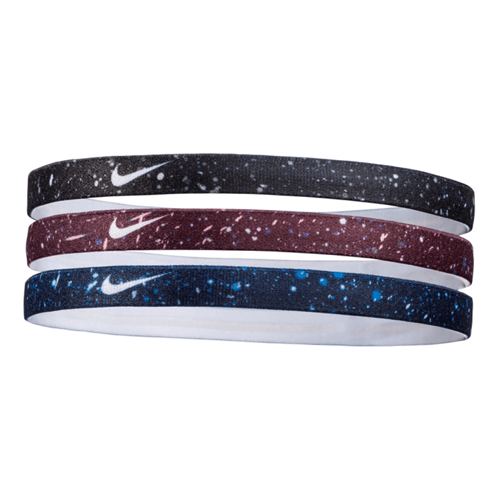 Nike Printed Headbands 3Pk Nikenjnj9924Os Player Accessories Black/Burgundy/Obsidian - Third Coast Soccer
