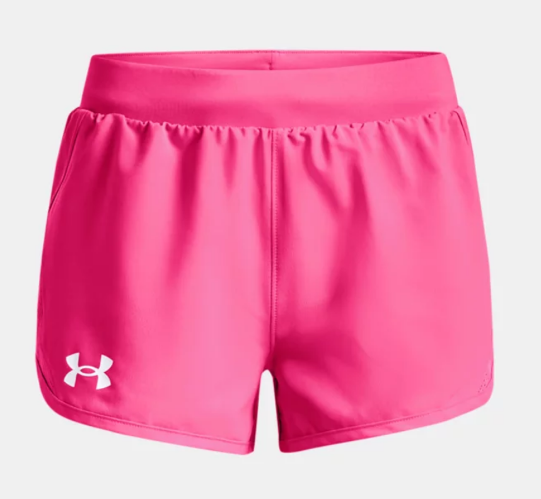 Under Armour Girls' Fly By Shorts - Electro Pink Shorts Pink Youth X-Small - Third Coast Soccer