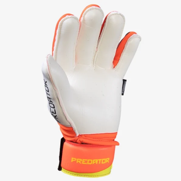 adidas Junior Predator Fingersave Match Goalkeeper Glove - Black/Red/Yellow Gloves - Third Coast Soccer