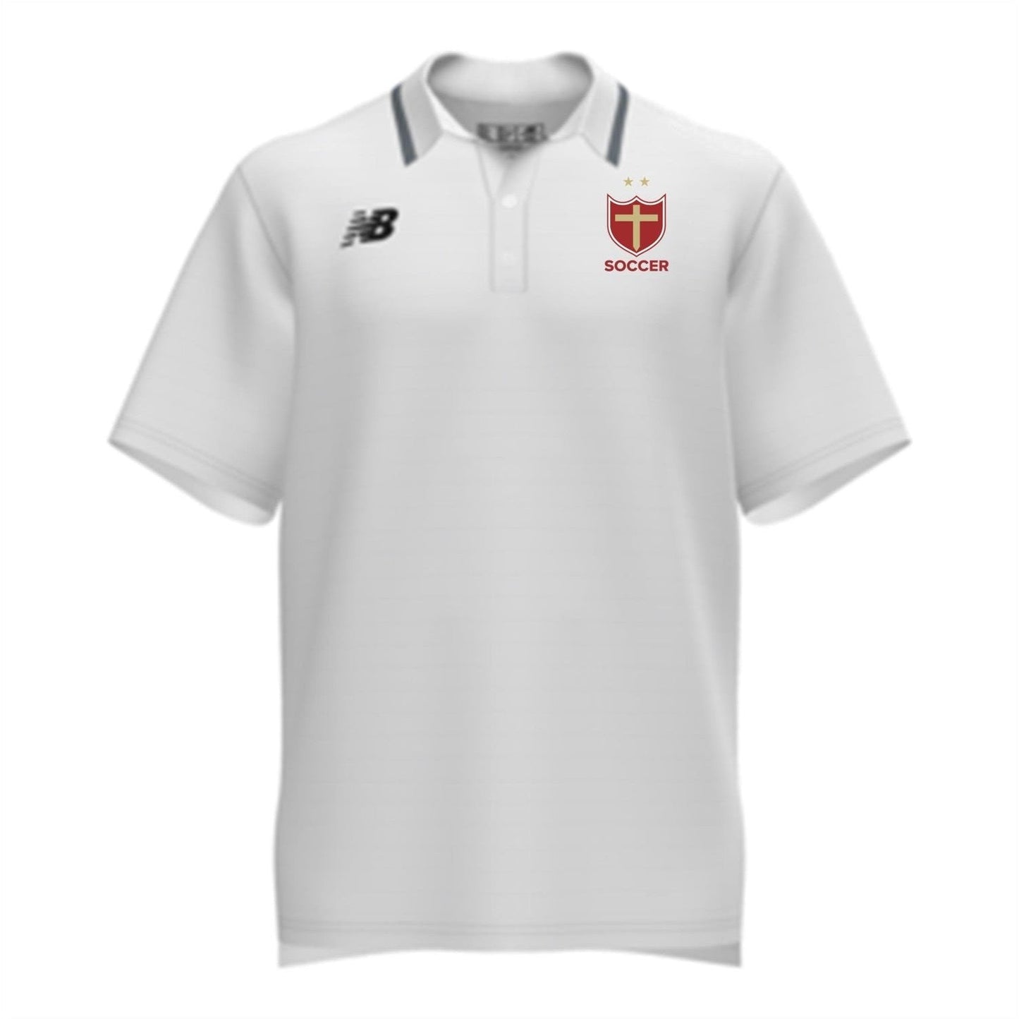 New Balance Brother Martin Men's Team Rally 2.0 Polo - White Brother Martin 24 - Third Coast Soccer
