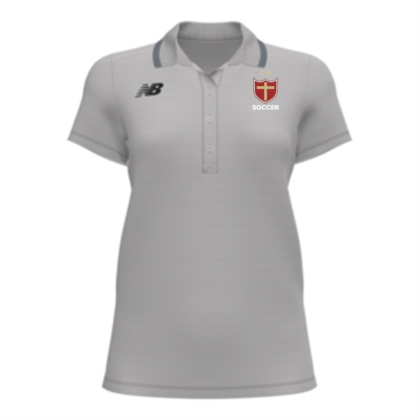 New Balance Brother Martin Women's Team Rally 2.0 Polo - Grey Brother Martin 24 - Third Coast Soccer