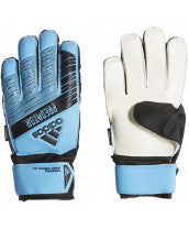 adidas Predator Top Training Fingersave Junior Goalkeeper Glove Gloves Size 8 Bright Cyan/Black - Third Coast Soccer
