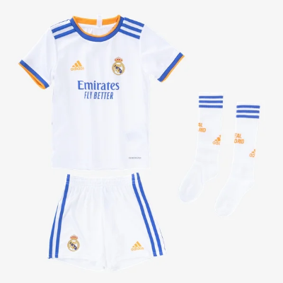 adidas Real Madrid Mini Home Kit 21/22 Club Replica 2T White/White - Third Coast Soccer