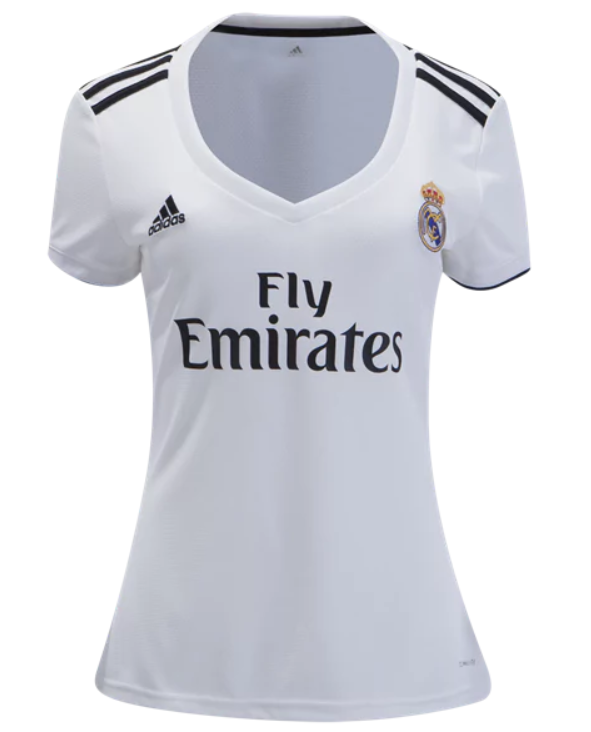adidas Women'S Real Madrid Home Jersey 18/19 Club Replica Corewhite/Black Womens Extra Small - Third Coast Soccer