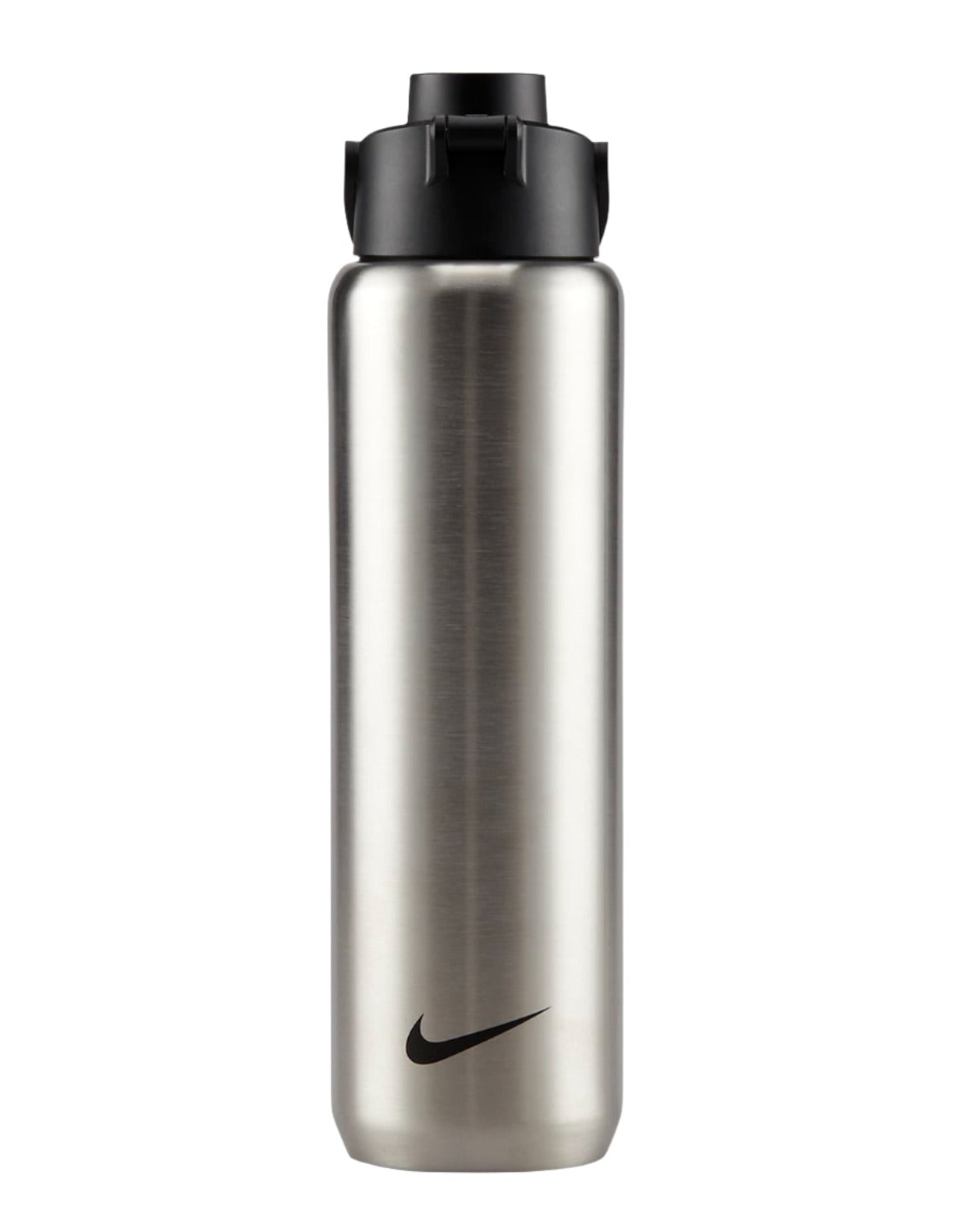 Nike SS Recharge Chug 24 Oz - Brushed Stainless Steel/Black Drinkware - Third Coast Soccer
