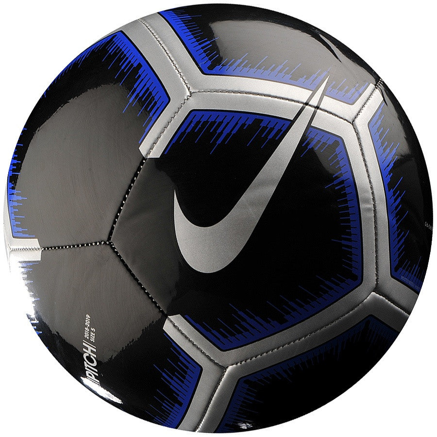Nike Pitch Ball - Black/Metallic Silver Balls Black/Metallic Silver Size 5 - Third Coast Soccer