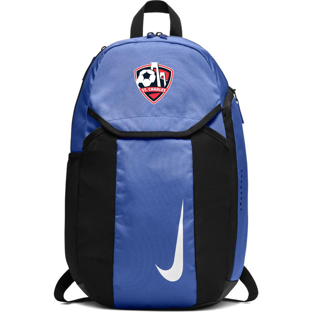 Nike SCSL Academy Team Backpack St. Charles Soccer League Game Royal/Black/White - Third Coast Soccer