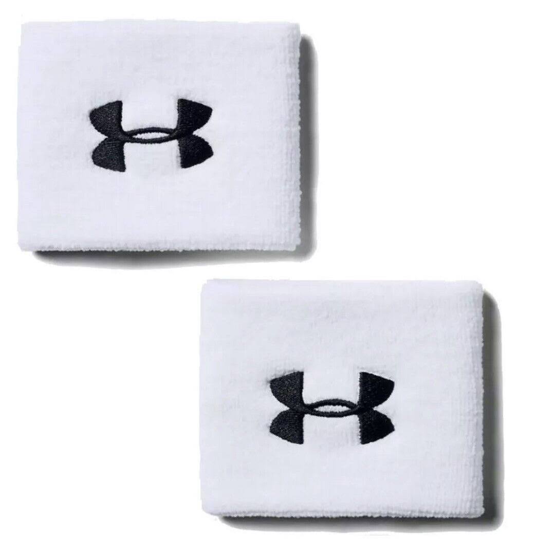 Under Armour Men's 3" Performance Wristband - White/Black Player Accessories - Third Coast Soccer