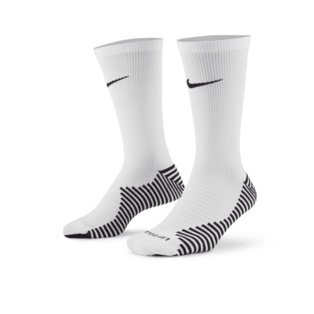 Nike Squad Crew Sock - White Socks Small (1Y-4Y) White/Black - Third Coast Soccer