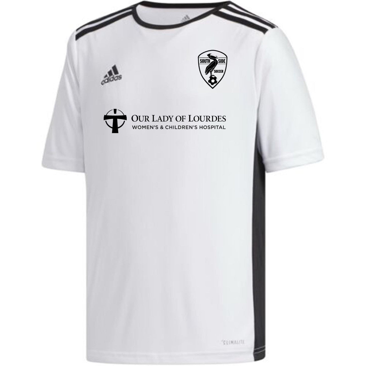 Adidsa SYS Men's Entrada 18 Jersey - White Southside Youth Soccer Mens Small White/Black - Third Coast Soccer