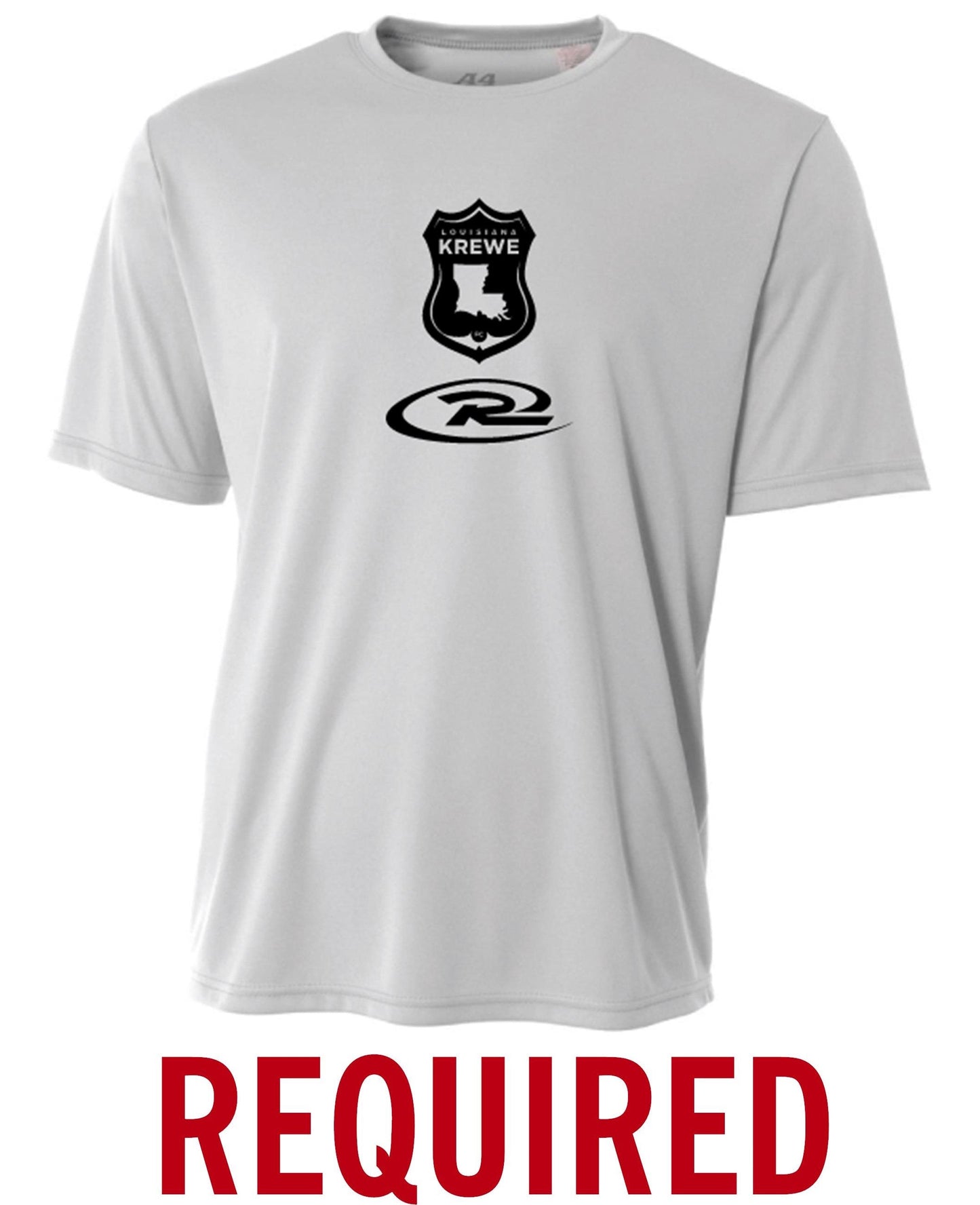A4 LA Krewe Rush Short-Sleeve Training Shirt - Silver LA Krewe Rush - Third Coast Soccer