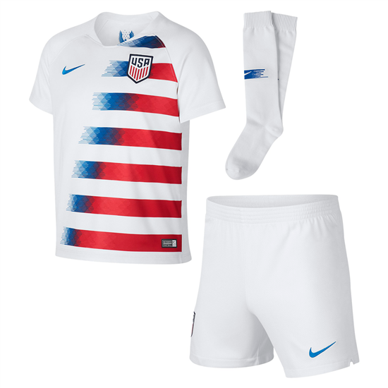 Nike Usa 2018 Home Mini Kit International Replica White/Speed Red/Bue Nebula Youth Extra Small - Third Coast Soccer