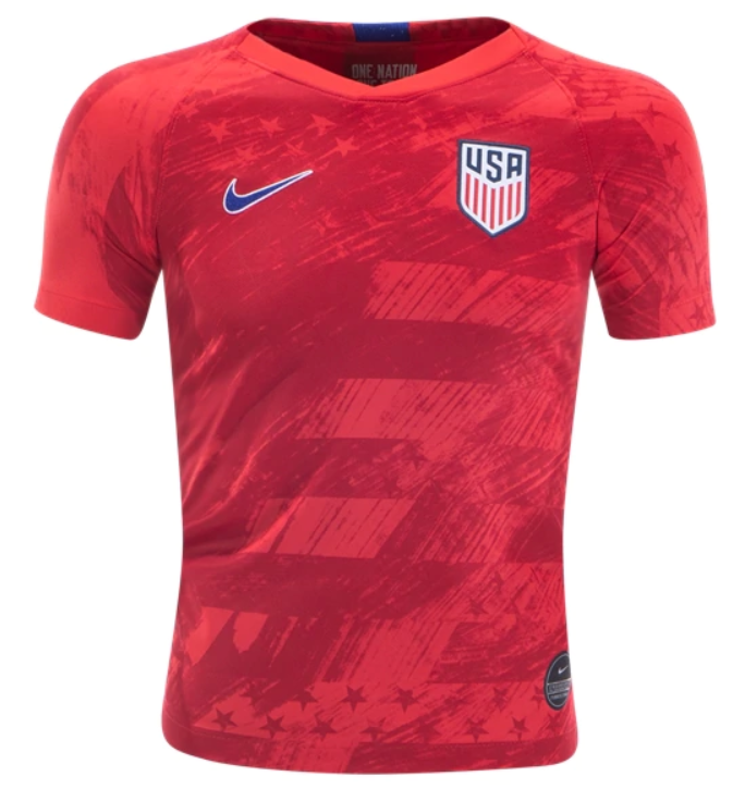 Nike Youth Usa 2019 Away Jersey International Replica Youth Small Speed Red/Bright Blue - Third Coast Soccer