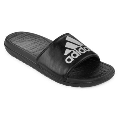 adidas Voloomix Slide - Black Mens Sandals Mens 7 Black/White - Third Coast Soccer