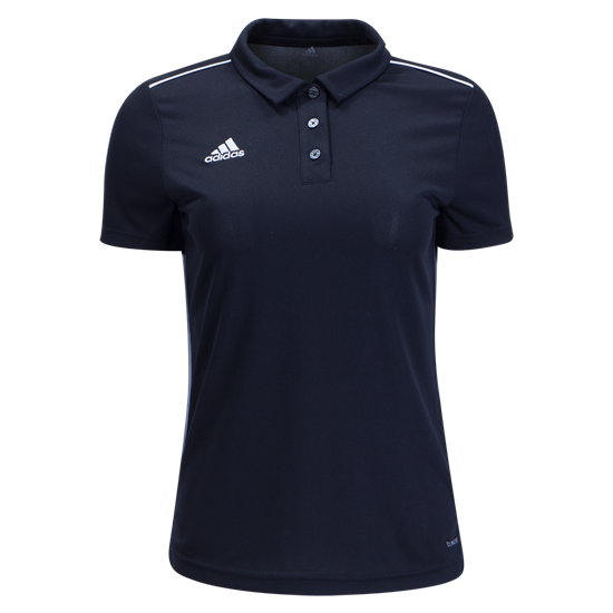 adidas Women's Core 18 Polo - Black Polos Womens Extra Small Black - Third Coast Soccer