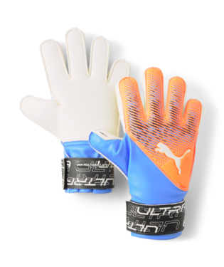 Puma Ultra Protect 3 Junior Goalkeeper Glove - Orange/Blue Gloves Ultra Orange/Blue Glimmer Size 7 - Third Coast Soccer