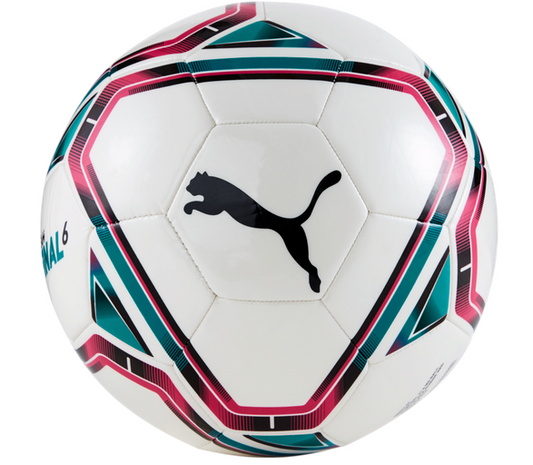 Puma Teamfinal 21.6 Ms Ball - White/Ocean Depths Balls White/Rose Red/Ocean Depth Size 5 - Third Coast Soccer