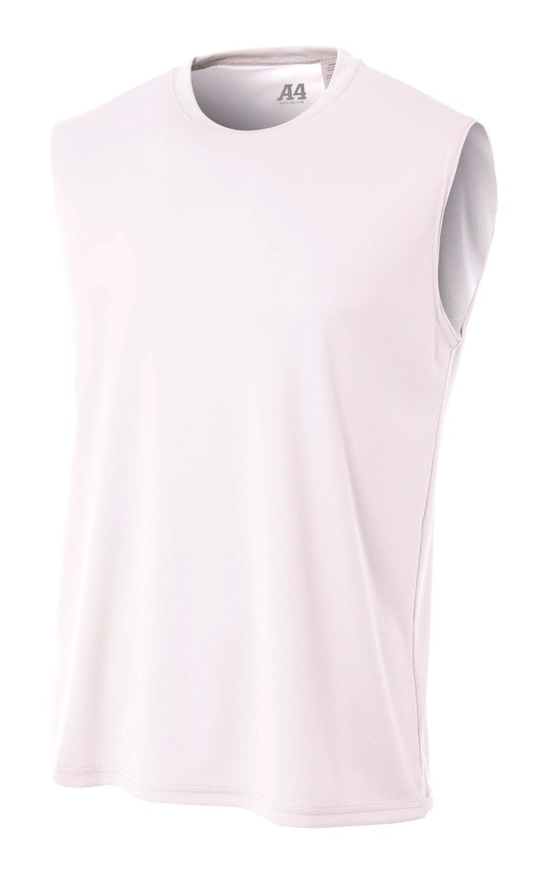 A4 Cooling Performance Muscle Training Wear White Mens Small - Third Coast Soccer