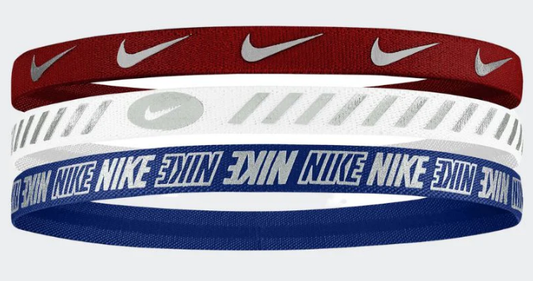 Nike Womens Headbands 3.0 (3 Pack) - University Red/White/Game Royal Player Accessories University Red/White/Game Roya  - Third Coast Soccer